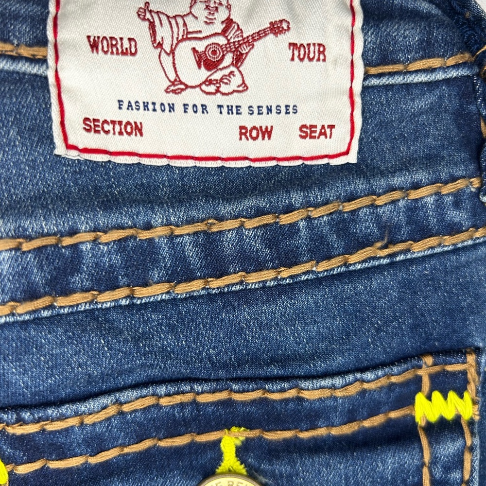 True Religion Blue Skinny Jeans with Classic Detailing - Picture 3 of 8